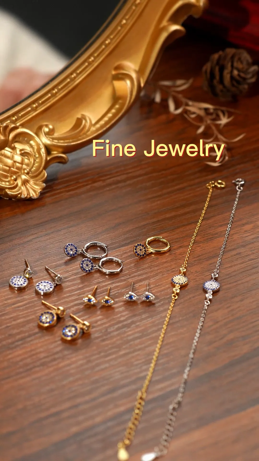 Hot Sale Classic Eye Sets 925 Sterling Silver Blue Evil Eye Zircon