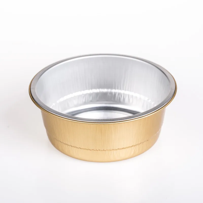 Y450 Panci Emas Aluminium Foil Tahan Lama yang Dapat Digunakan Kembali Kotak Bawa Pulang 450/880/1050/2500/3000ml Mangkuk Aluminium Foil Sekali Pakai dengan Penutup