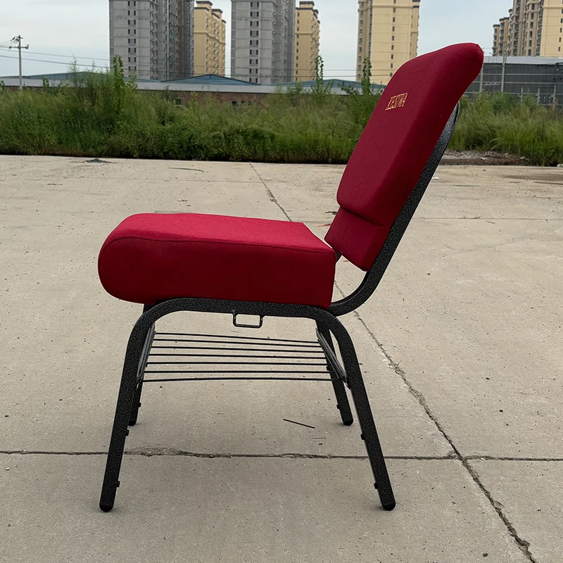 Factory Modern Cheap Popular Padded Burgundy Stackable Church Chair for Sale
