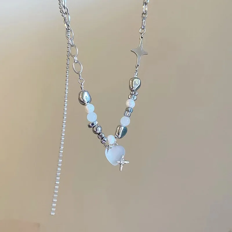 Love Heart Pendant Necklaces For Women Girls Cubic Zirconia Birthstone...