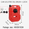 Car-mounted 10-liter red oil drum lock