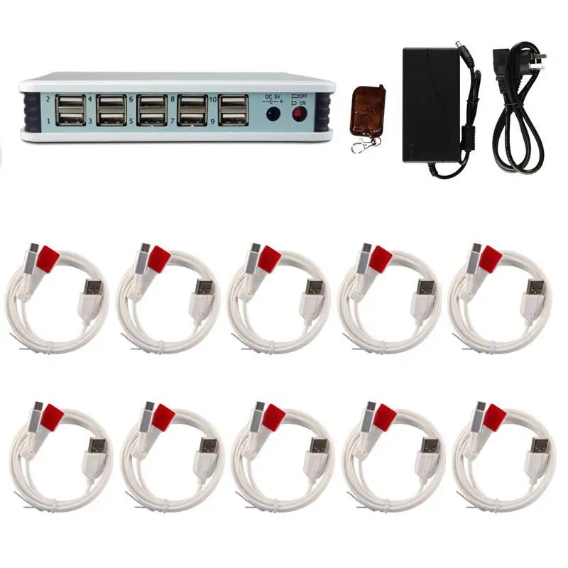 10 USB Ports Alarm System Retail Display Security Multi-Port Charging Anti Theft Alarm Devices for Cellphone Tablet Laptop