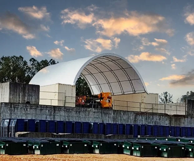 Double Truss Galvanized Container  Shelter, Container Canopy, Container Tent