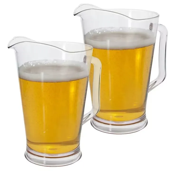 Customized Logo Plastic Beer Pitchers 500ml Stackable Ice Beer Pitcher