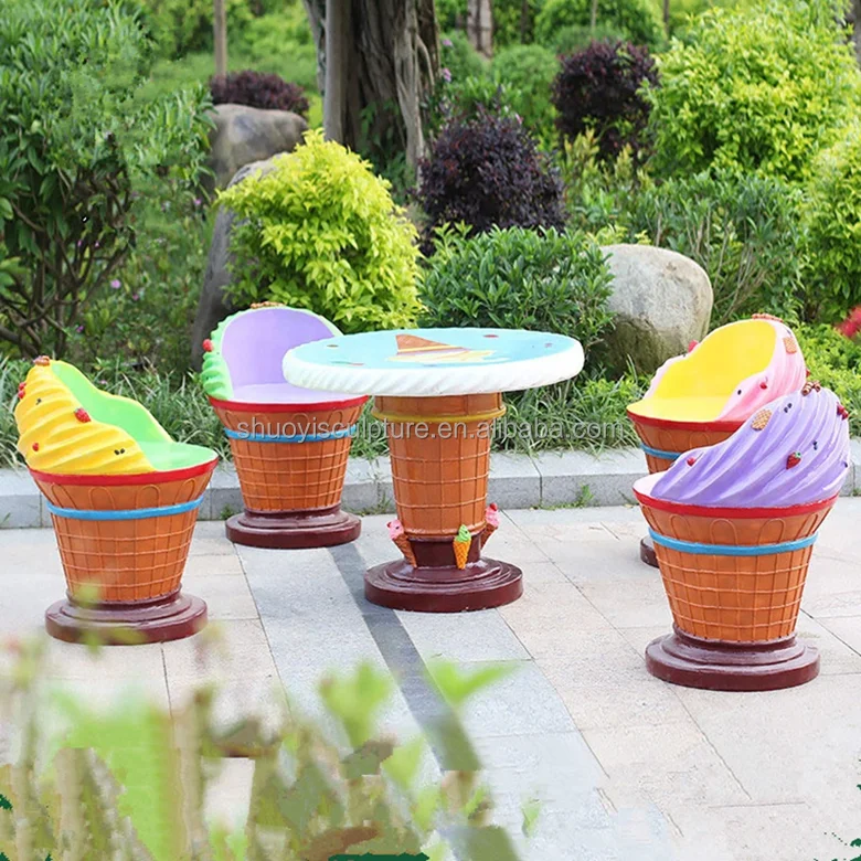 Outdoor Sculpture Ice Cream Cone Statue Pop Art Fiberglass Ice Cream Statue  - China Large Ice Cream Sculpture and Home Decor price