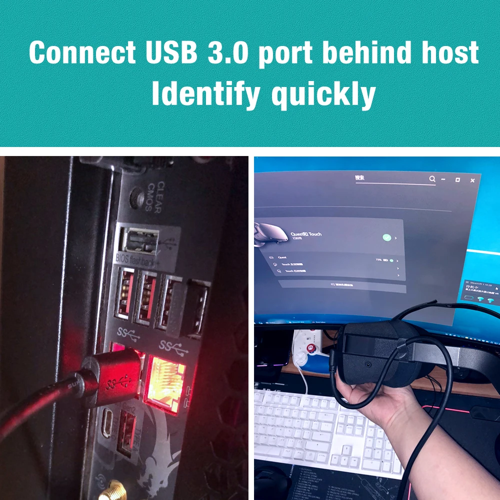 2 usb32 type c connector connecting line 5m long speed fast charging yxj32-5