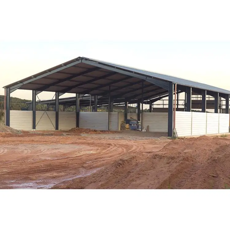 Prefab Engineering Galvanized Steel Warehouse Buildings Design Structure Truss Purlin Barn Shed Horse Arena