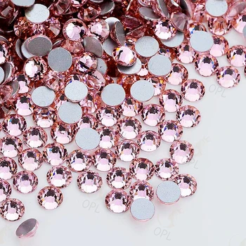 OPL Lt. Rose Rhinestones Bulk Wholesale - Stunning Flatback Stones for Unique Nail Art Designs