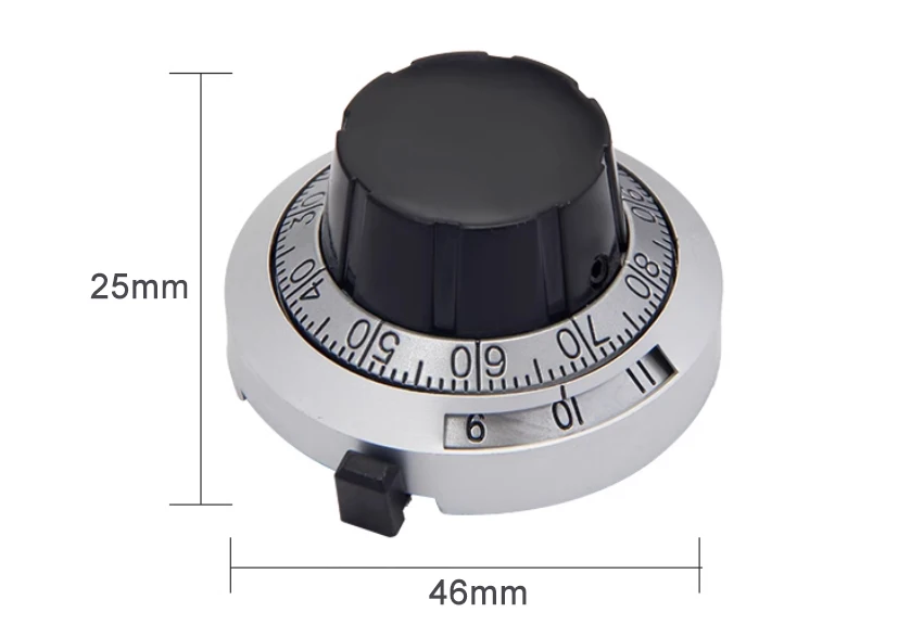 B2 Precision Dial Knob 3590S/534 Potentiometer Cap With Lock 4mm 6mm