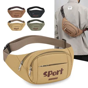 Wholesale Fashion Sports Waist Bag New Trend Portable Men's Chest Bag Multicompartment Canvas Shoulder Crossbody Bag