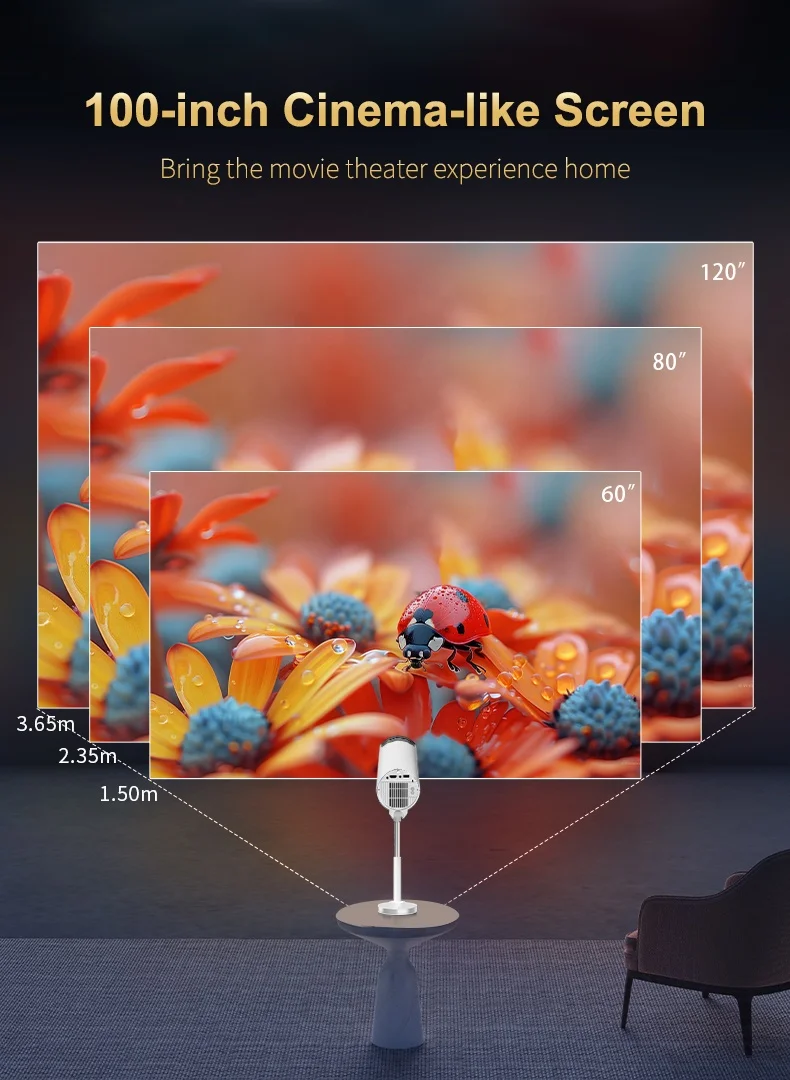 【未使用品】Smart Android Cinema Projector Hot-Selling-TS7-Mini-WiFi-6-