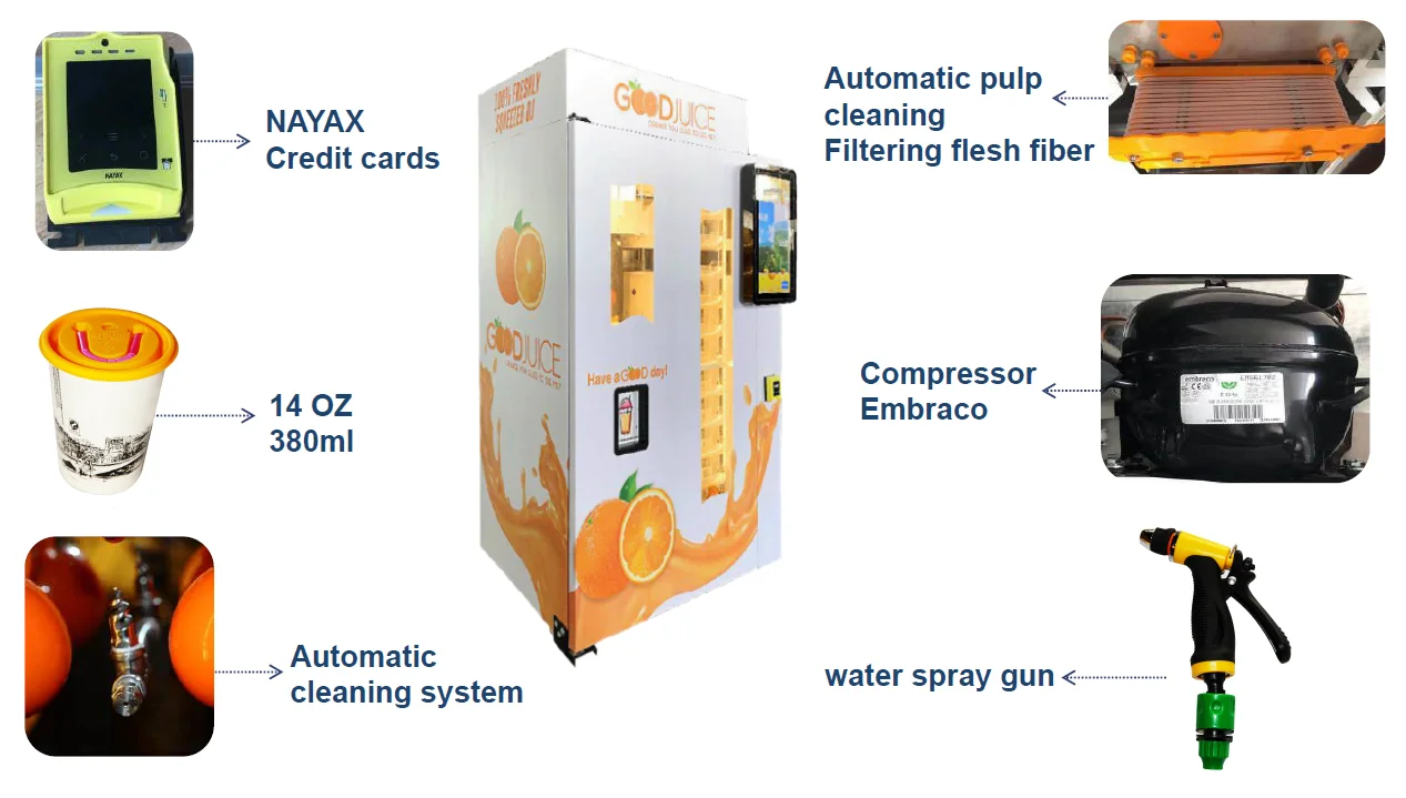Orange Juice Vending Machine Pomegranates Lemons Vendo Machine Fresh