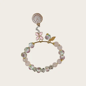 Gold Plated Alloy Jewelry Fancy Jewellery for Ladies Women Clover Bracelet Natural Stone Clock Fashion Chain & Link Bracelets