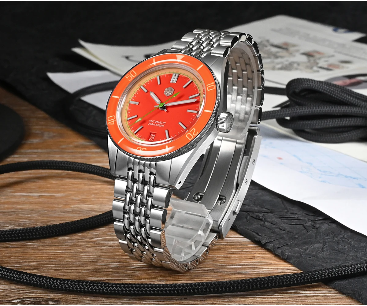 San Martin New Original Design Colorful Summer Dive Watch Fun Fruit Series 200m Waterproof Men Mechanical Watch
