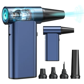 Mini Jet Turbo Fan Electric Air Duster Blower Cordless Air Blower High Three-Speed Turbo Fan for Home Car Trip Office Clean