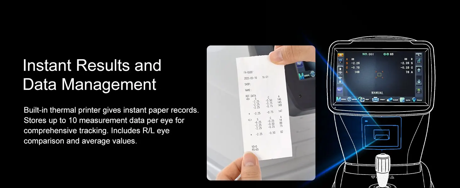 FA‑8000K Automatic Refractometer with Keratometer CE Approved Optometry Eye Test Machine