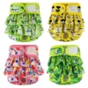 Ensemble 4 pièces animaux vert jaune rose