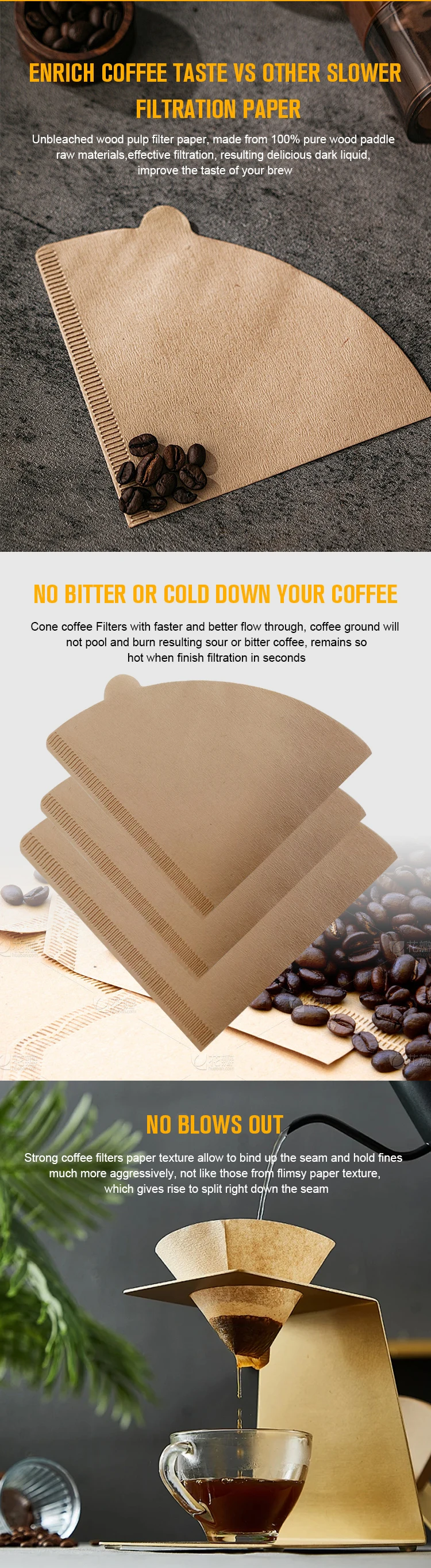 Eco-Friendly and Food Grade V02 Drip Coffee Filter Bag Strong and Durable Paper Filters for Premium Coffee Experience