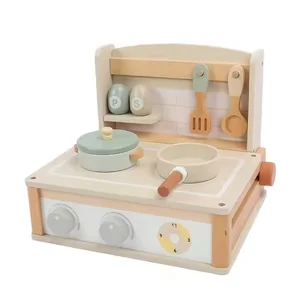 Multi-functional Wooden Desktop Kitchen Mini Simulation Play-house Set Educational Learning Toys for Kids Toddler Boys & Girls