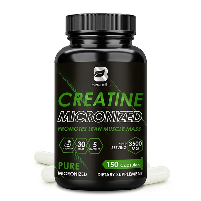 Factory Custom 150 pcs Creatine Pure Micronized Capsules Promote Lean Muscle Mass