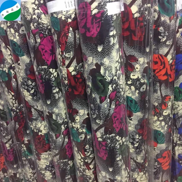 100% вискозная рубашка, тканая Экологически чистая одежда для платья, партия со склада, 3068 вискозная ткань с принтом, Товары в наличии, простые