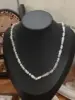 Silver Square diamond necklace