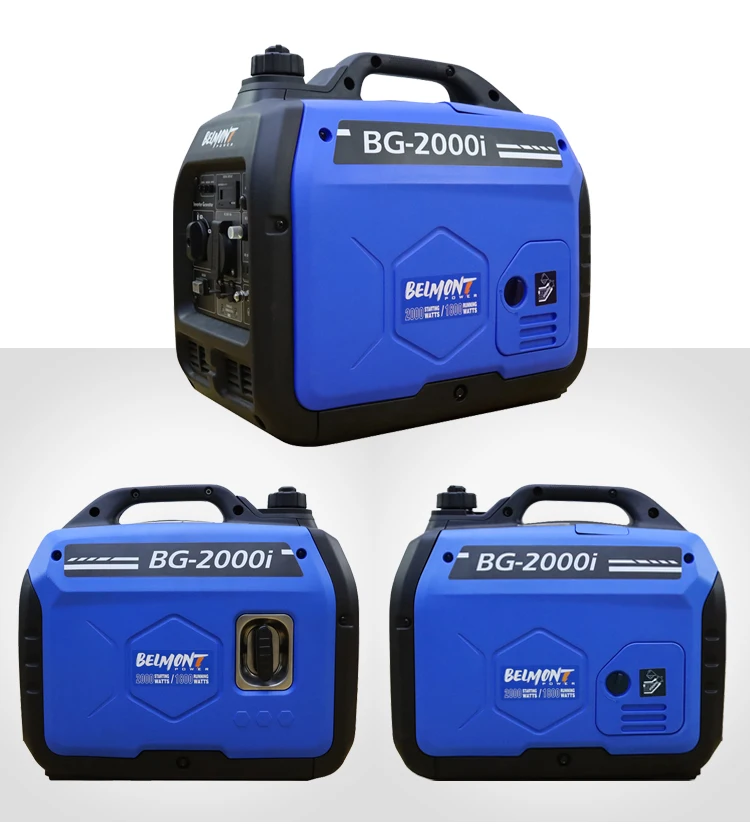 Quiet Small Generator Portable Dc Output 12v 8.3a 2kw Petrol Generator