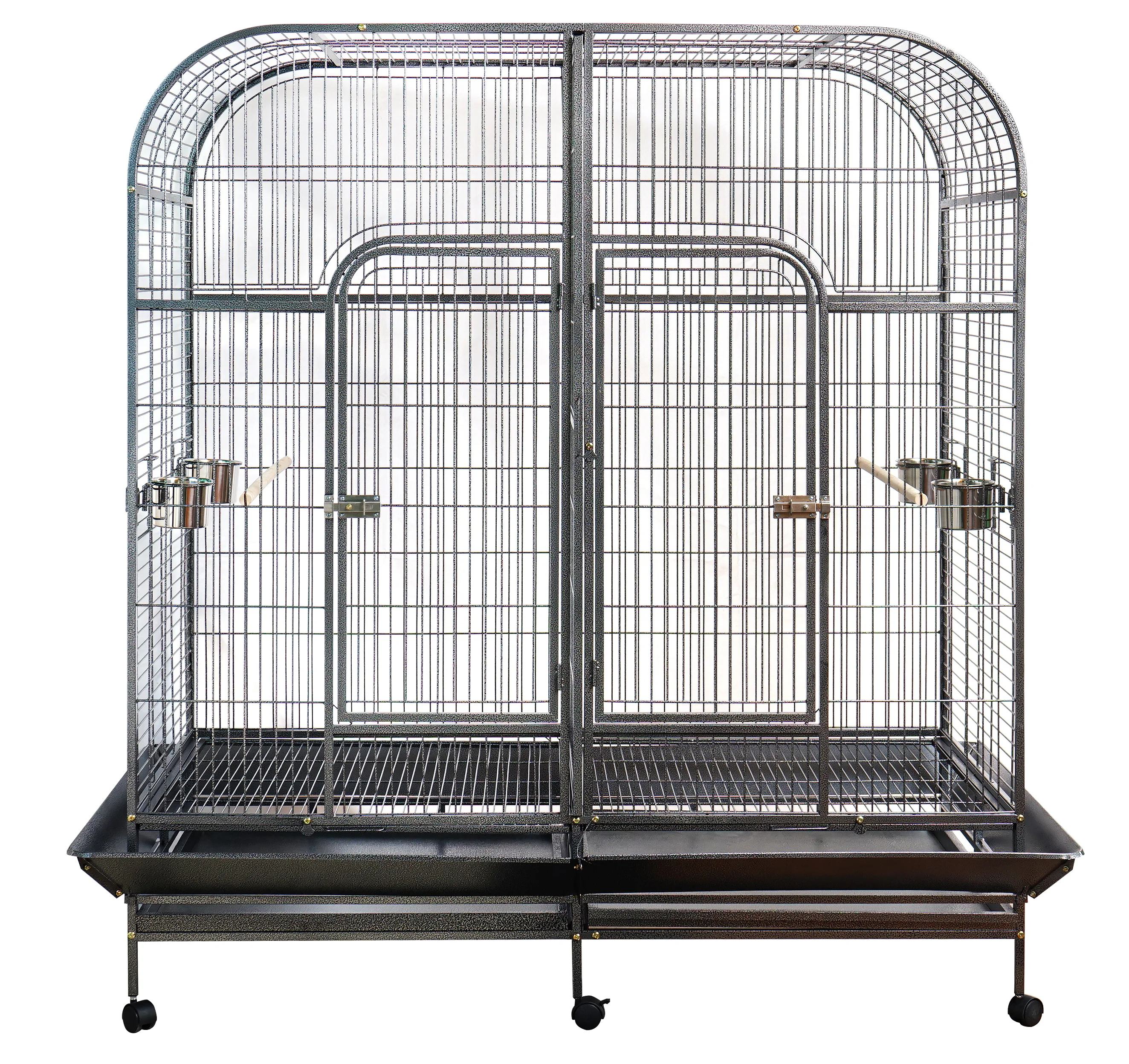 Cheap Small Wire Cages 60Cm Flight Extra Large Bird Cage Golden Wood Wooden Breeding Bird Cage for Big in Wedding Decoration