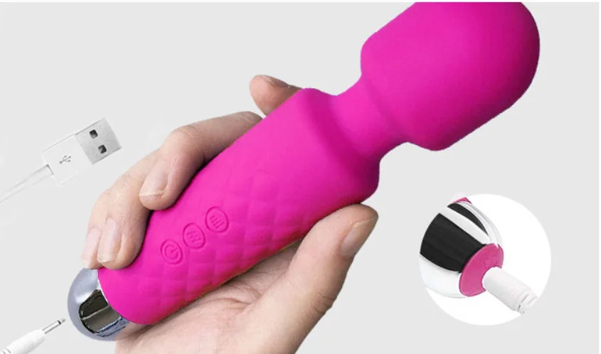 Amoura vibrator from multiple angles displaying ergonomic curved shape
