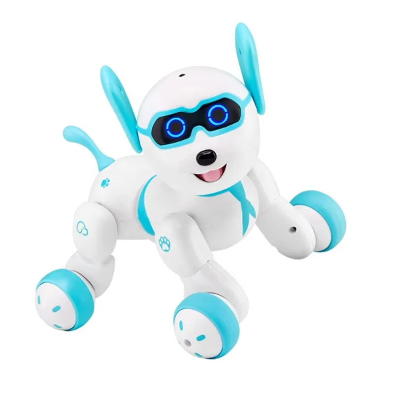 QS Toy Multifunction Story Telling Smart RC Robot Dog Sing Dance Music Interactive Wrist Watch Remote Control Dog Robot With USB