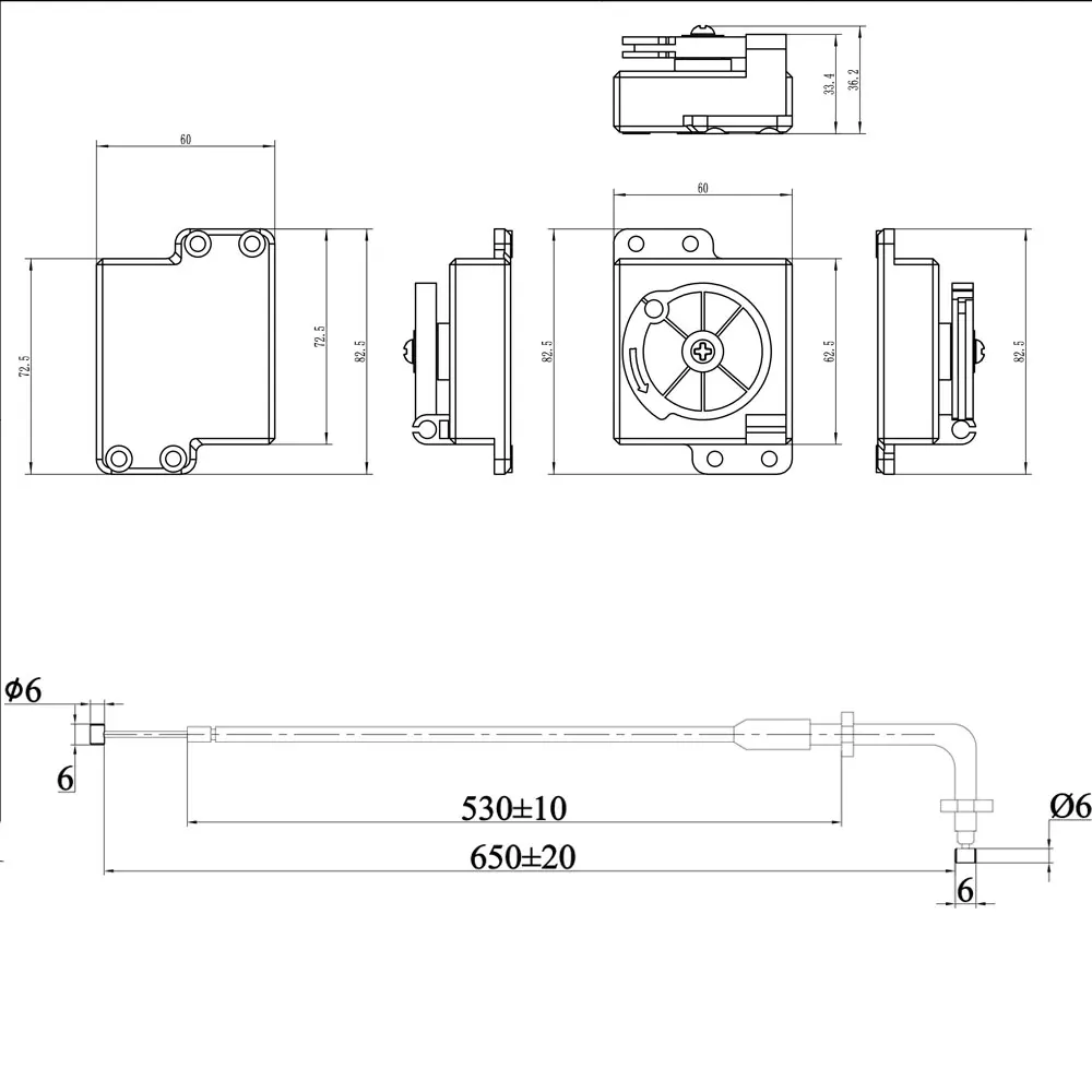 Electric Motorcycle Scooter Accelerator Unit with Cable Line