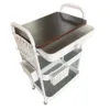 Blanco - Estante de tablero perforado para refrigerios