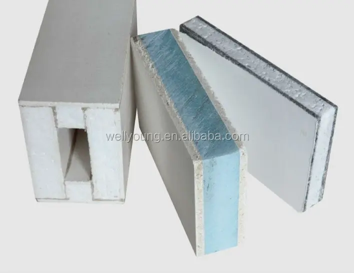 WELLYOUNG High Quality Cheap Cam Lock Connection XPS Foam MGO Sandwich SIP Wall Panel Fireproof Magnesium Oxide SIP Panels