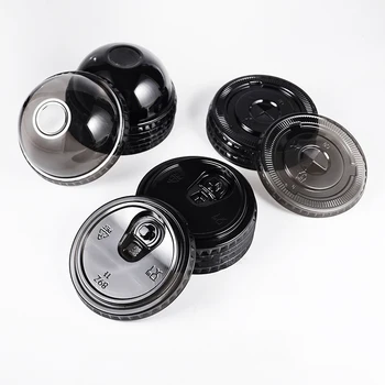 Durable PET Plastic Lid for Boba Tea PP Cup Lid 90/93/95/98 mm for Milk Tea Bottle Caps & Closures