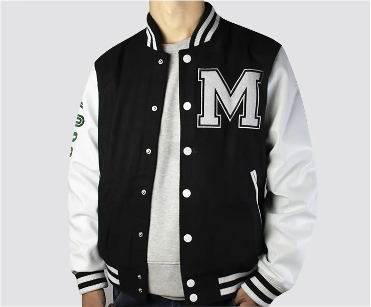 BRAVE SOUL Giacca Varsity Da Baseball Uomo - Maniche Lunghe Stile Universitario Colore Rosso
