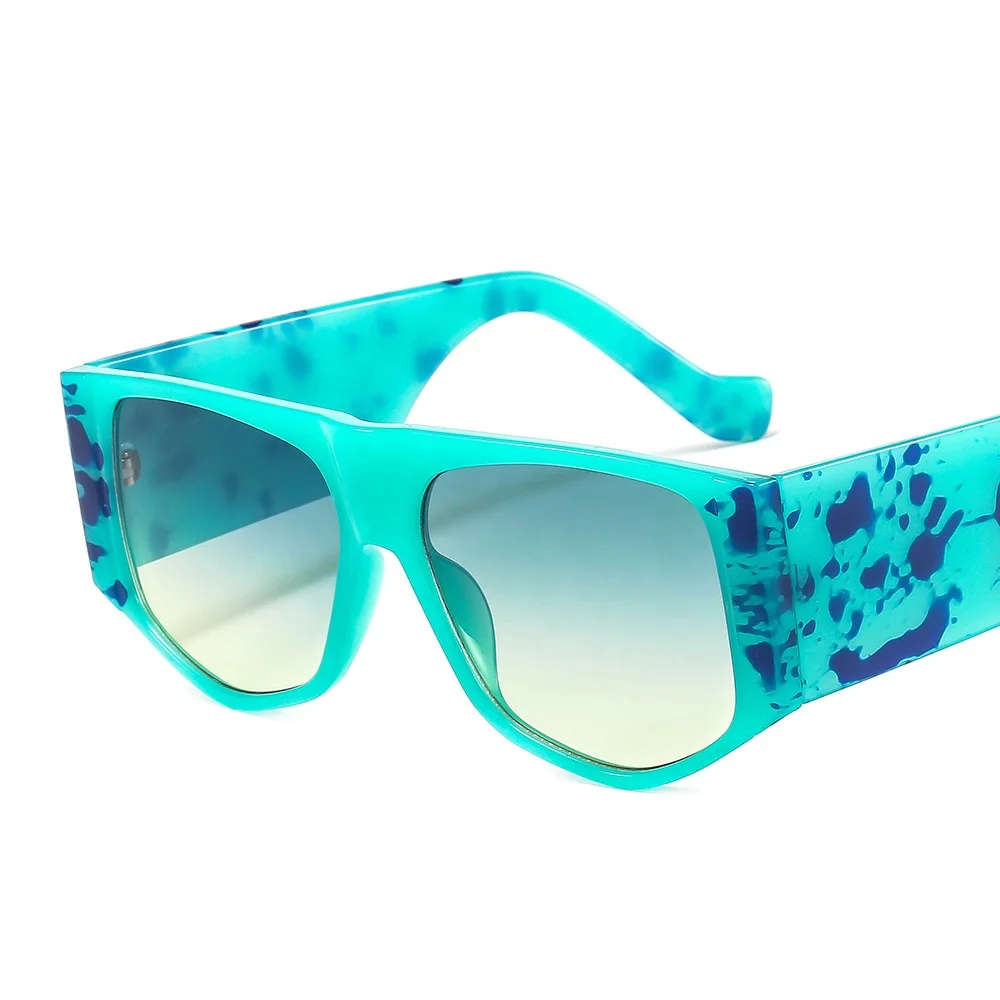 Unique Irregular Polygon Leopard Print Frame Sunglasses for Women Luxury Brand Oversized Sun Glasses Men Vintage Wide Leg Shades