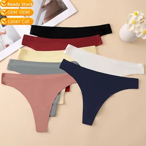 Fast Delivery Women's Seamless Sports Fitness Thong Sexy Silk Panties Women Seamless Thong Invisible Thong Briefs