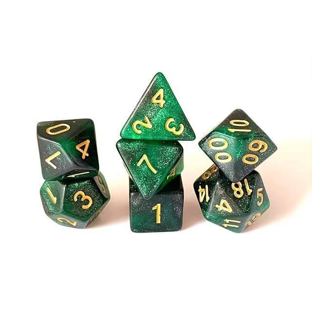 تاس های دندانه دار چند وجهی گالاکسی 16 میلی متری آکریلیک Dungeon Dragon 10 طرف قطعی 4-20 CN;GUA YSA-4 Yusun Games