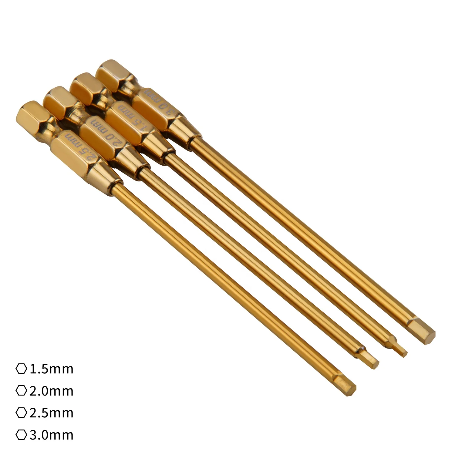 XJL OEM Screw Driver Tools - Gold Hexagon Set for RC Cars