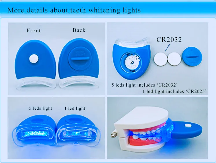 Хит продаж, набор для отбеливания зубов White smile, светодиодный комплект с логотипом