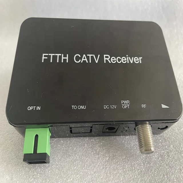 China Factory Low Price Digital Optical Node Black Fiber to Home (FTTH) CATV RF Fiber Optical Receiver Plastic Satellite TV