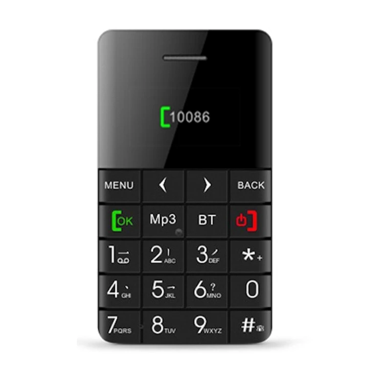 Alibaba.com: AEKU Qmart Q5 Card Mobile Phone, 2G network, 5.5mm ultra-thin design, 0.96 inch ...
