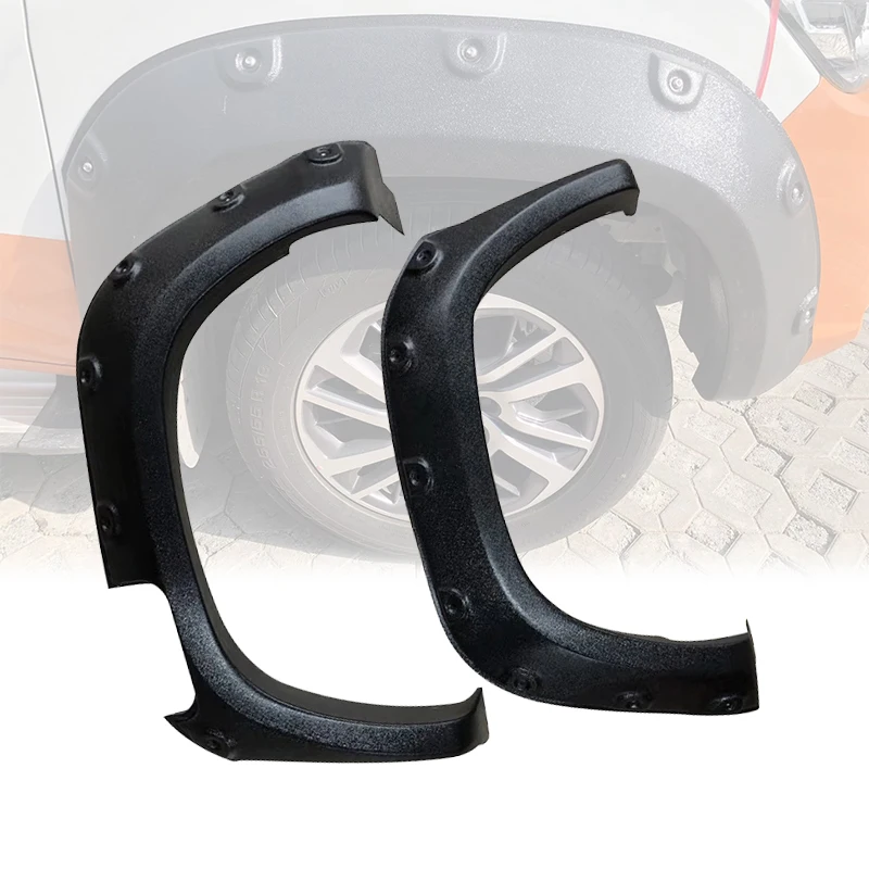 GELING for LDV Maxus T60 Smooth Black Fender Flares Kit Wheel Arch Cover Pocket Rivet