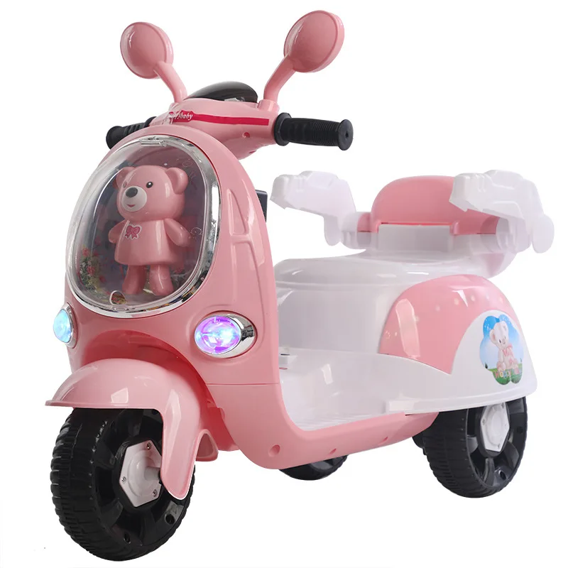 Mini Cute Three Wheels Kids Electric Motorcycle Ride-On Car with