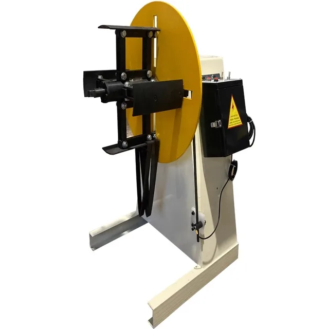 Factory  PVC PE Tube Take up Coil Pay off Machine Pay Out Rack Steel Coil Unwinder Machine