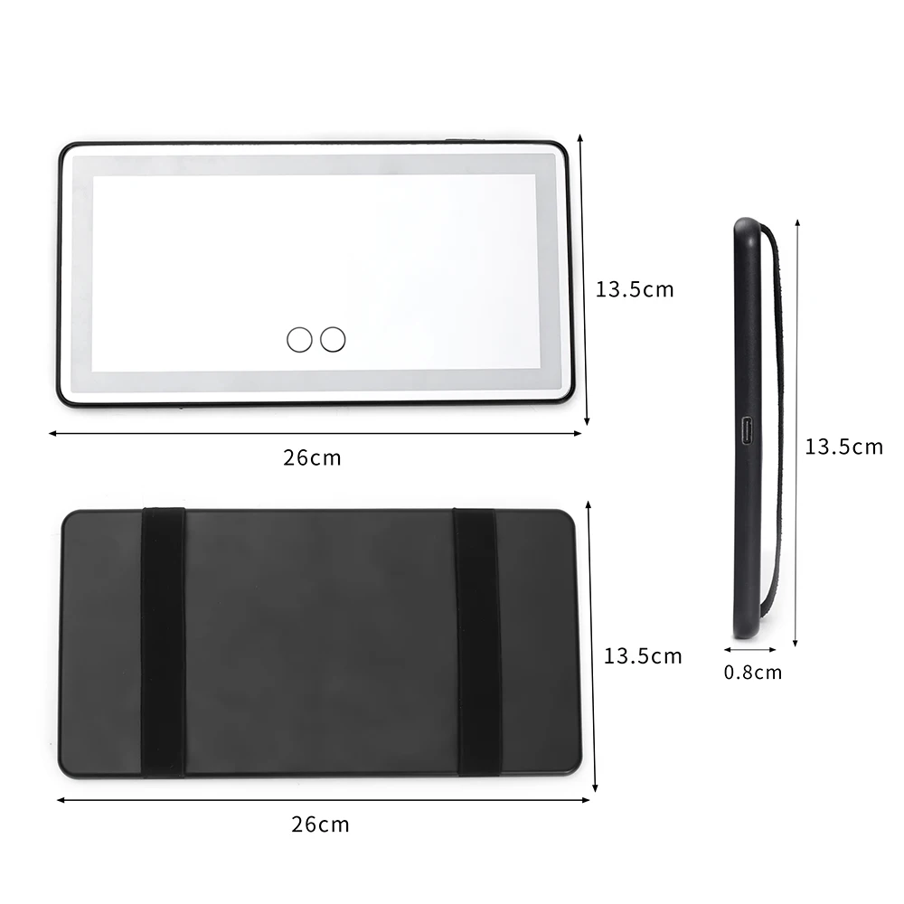 Зеркало автомобильное светодиодное с подсветкой