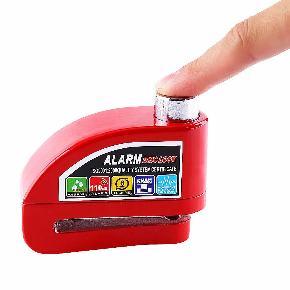 New Image Wholesale Waterproof Motorcycle Alarm Lock Security Anti-theft Lock Motor Disc Brake Lock
