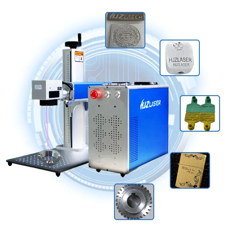 Wuhan HJZ Laser Raycus Jpt 50w Lp Price Laser Engraving Machine Write Name on Rings Bracelets Necklace Pendants