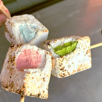 Korean Internet-Famous Roasted Marshmallow Ice Cream Stall Finished Snacks Custom Multi-Flavor for Korean Restaurant Box Coffee