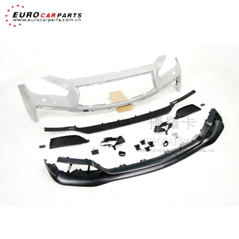 Q50 Body Kits Fit for  Q50 Eau Rouge Style PP Q50 Body Kits Front Bumper Rear Bumper Exhaust Tips Car Facelift Upgrade Body Part